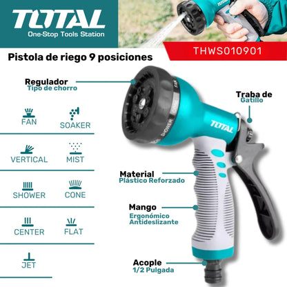 Pistola De Riego Ajustable 8 Posiciones