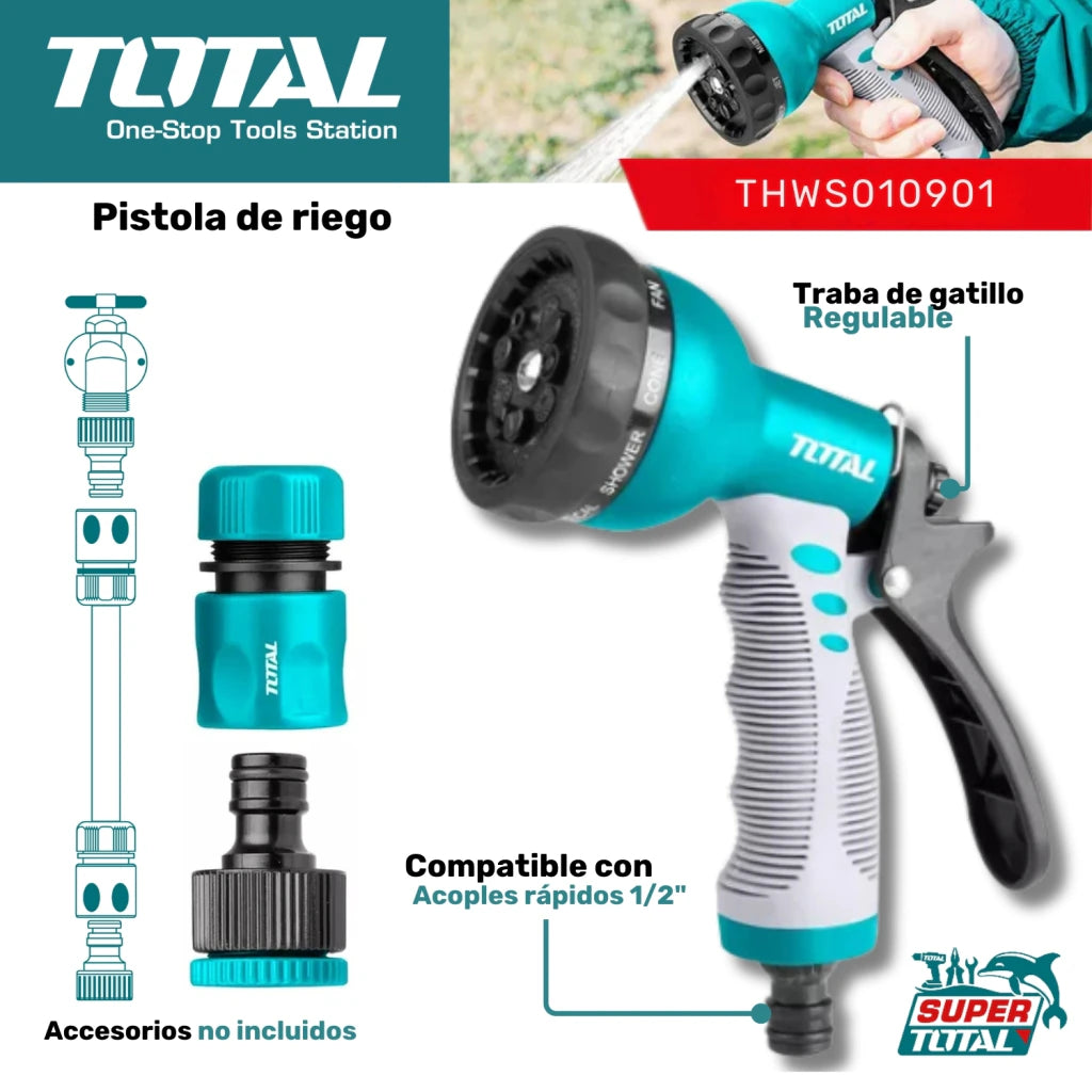 Pistola De Riego Ajustable 8 Posiciones