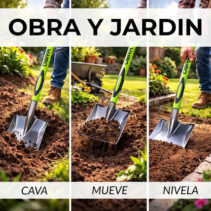 Pala Ancha Cuadrada Cabo De Hierro Revestido