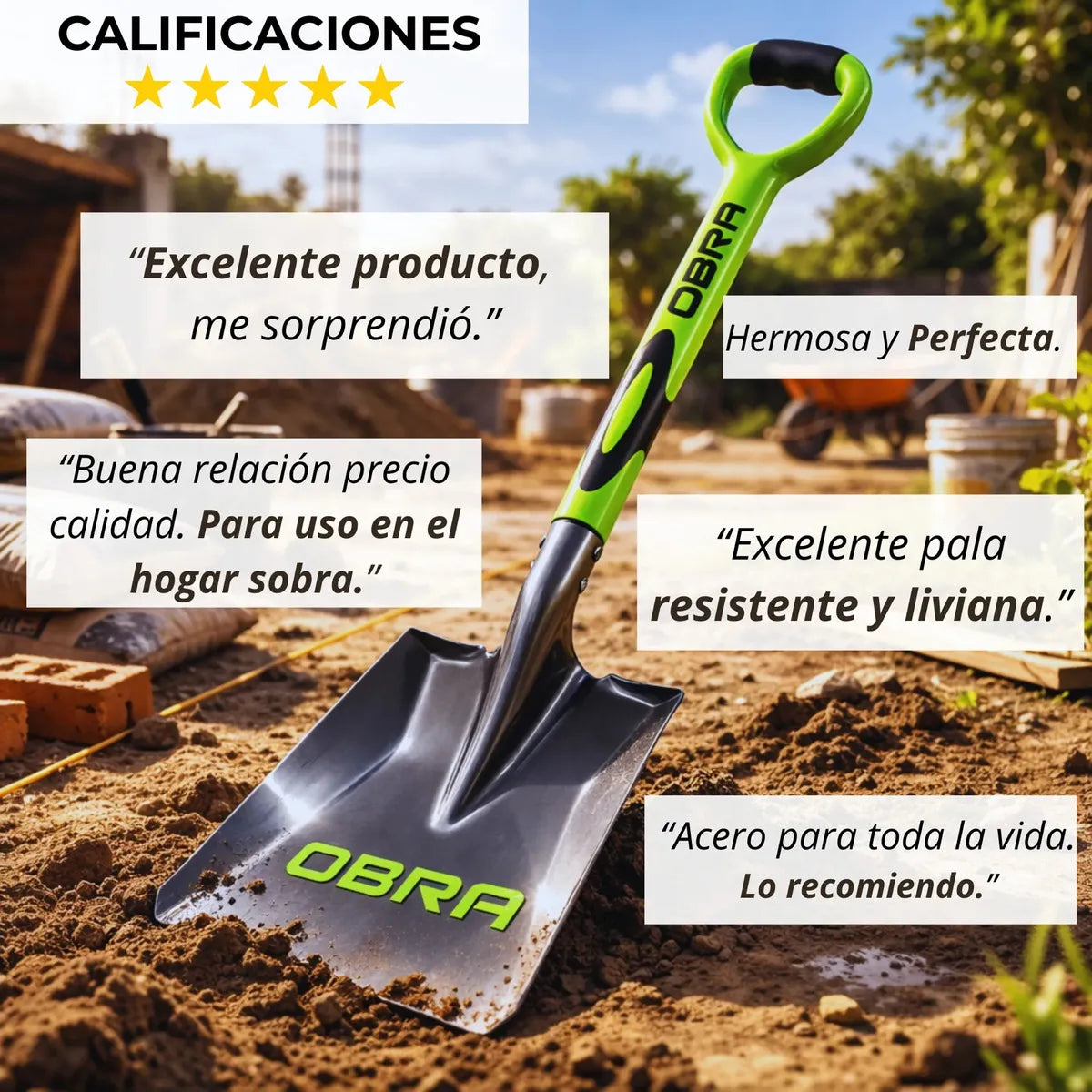 Pala Ancha Cuadrada Cabo De Hierro Revestido