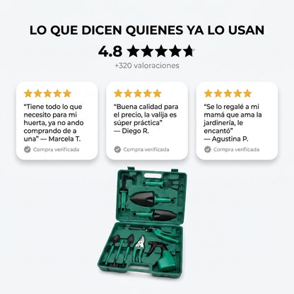 Kit De Jardineria 12 Herramientas