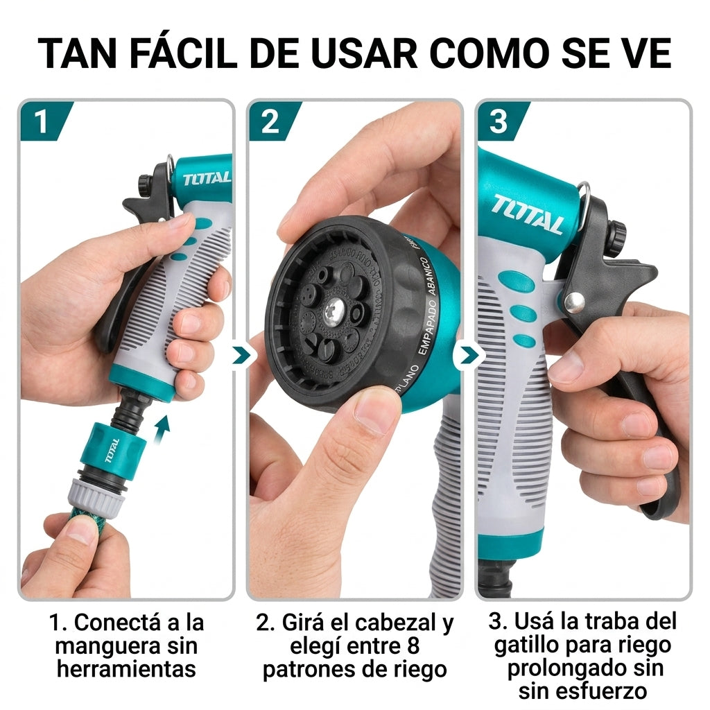 Pistola De Riego Ajustable 8 Posiciones