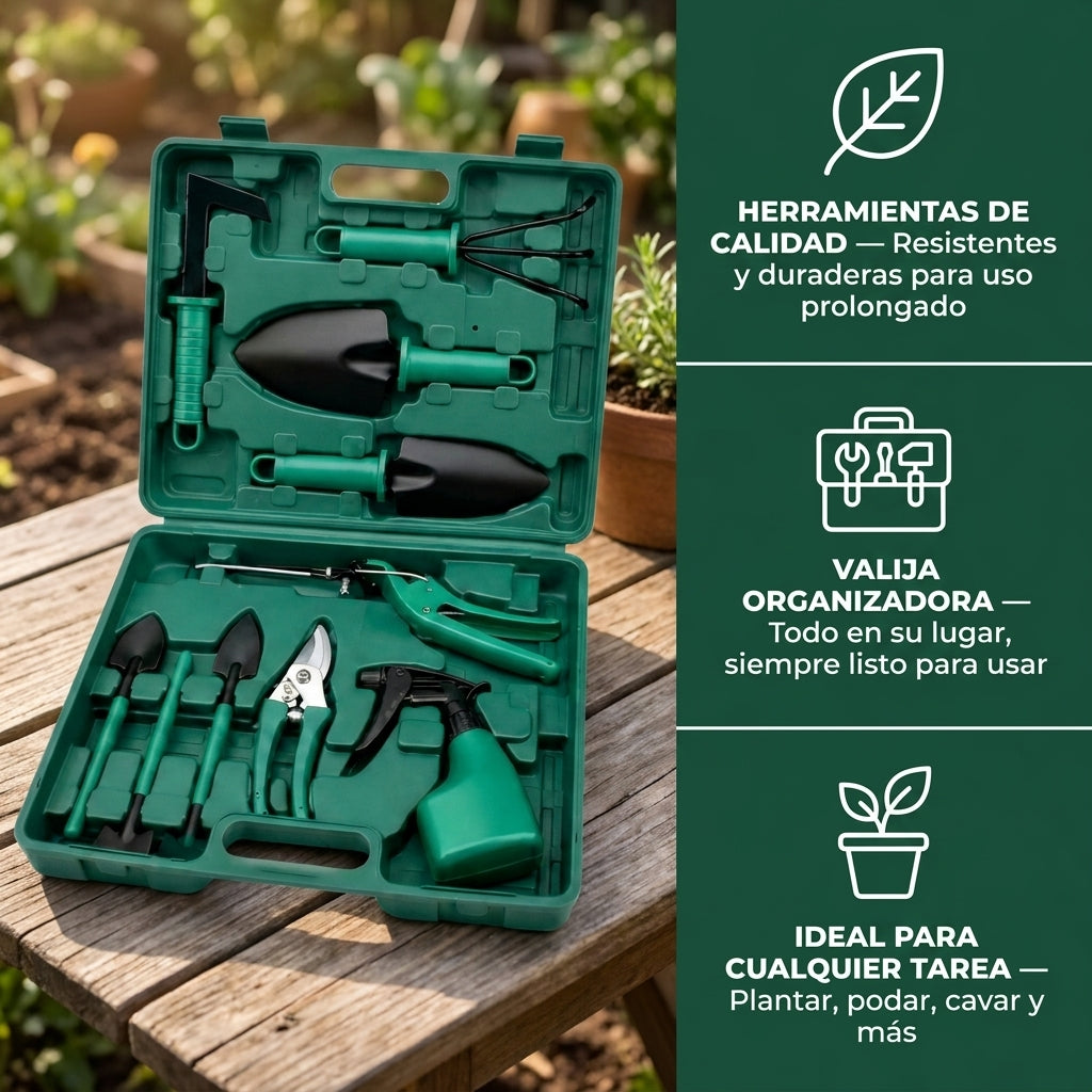 Kit De Jardineria 12 Herramientas